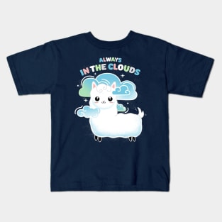 Llama in the clouds Kids T-Shirt